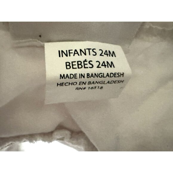 Sweet Heart Rose Infant Girls 24 Mo White Eyelet Halter Neck Dress Ribbon Flower - Picture 7 of 8